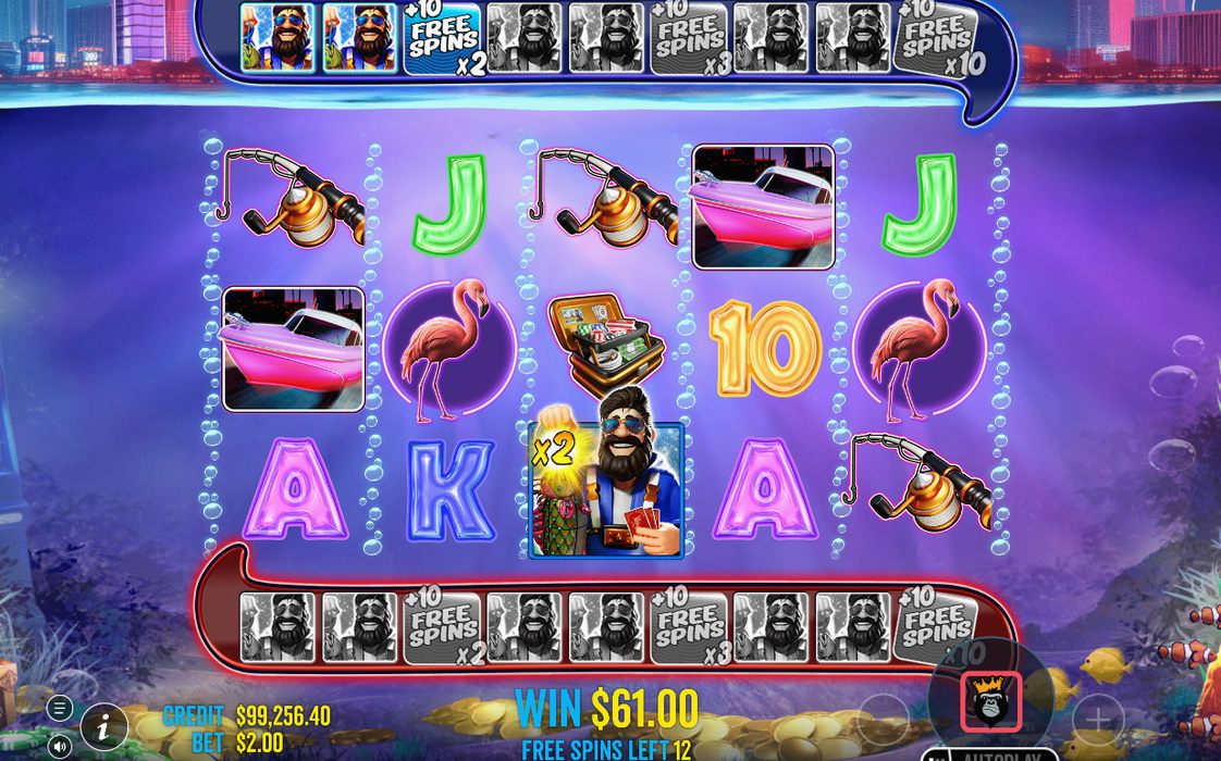 Free Spins: Fischsymbole mit Geldwert auf den Walzen